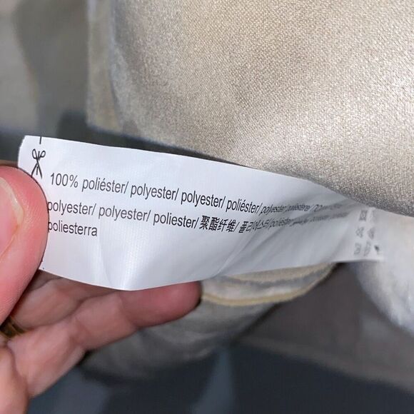 Gotham City Gear Women's Cream Collared Faux Suede Sherpa Jacket Size Large - Picture 9 of 10